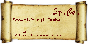 Szomolányi Csaba névjegykártya