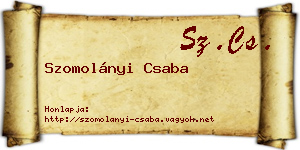 Szomolányi Csaba névjegykártya
