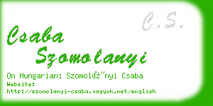 csaba szomolanyi business card